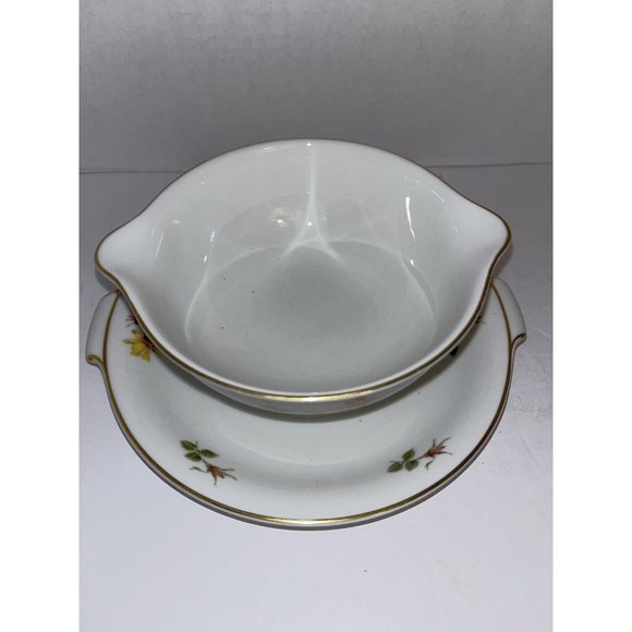 Vintage Rosenthal Aida China Petal Lane Footed Gravy Boat Bowl Made in Germany - Picture 2 of 10
